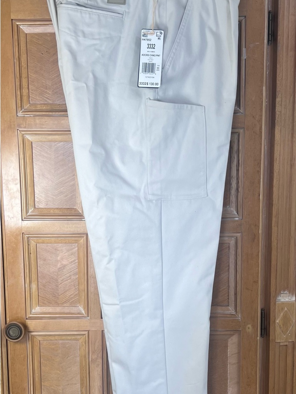 Adidas men’s golf chino pants beige 33x32 NWT